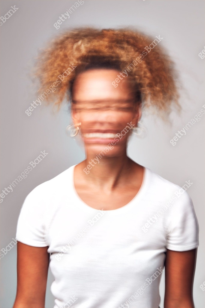 Concept Shot Of Woman With Distorted Face Illustrating Mental Health ...