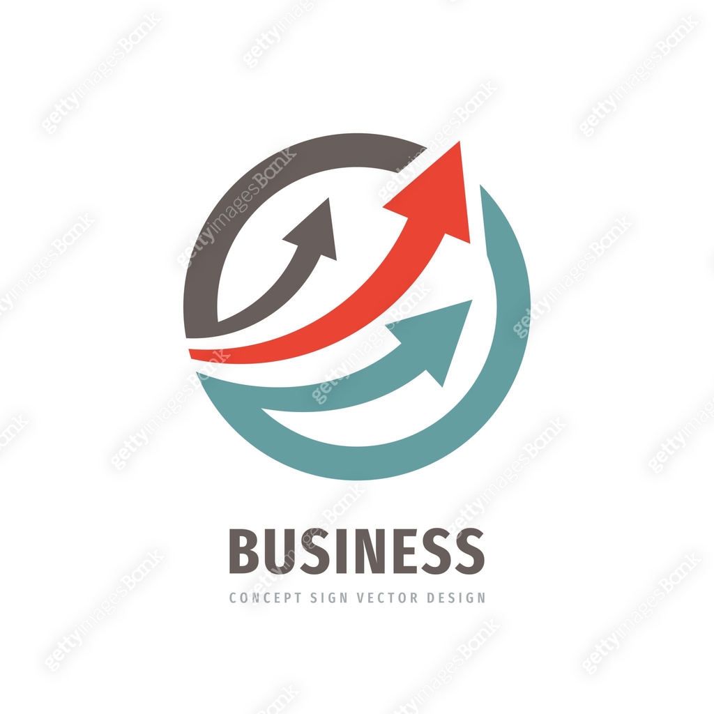 Direction arrows - business sign design. Strategy development sign ...