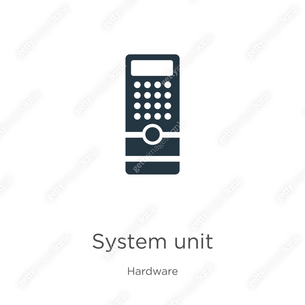 System unit icon vector. Trendy flat system unit icon from hardware ...