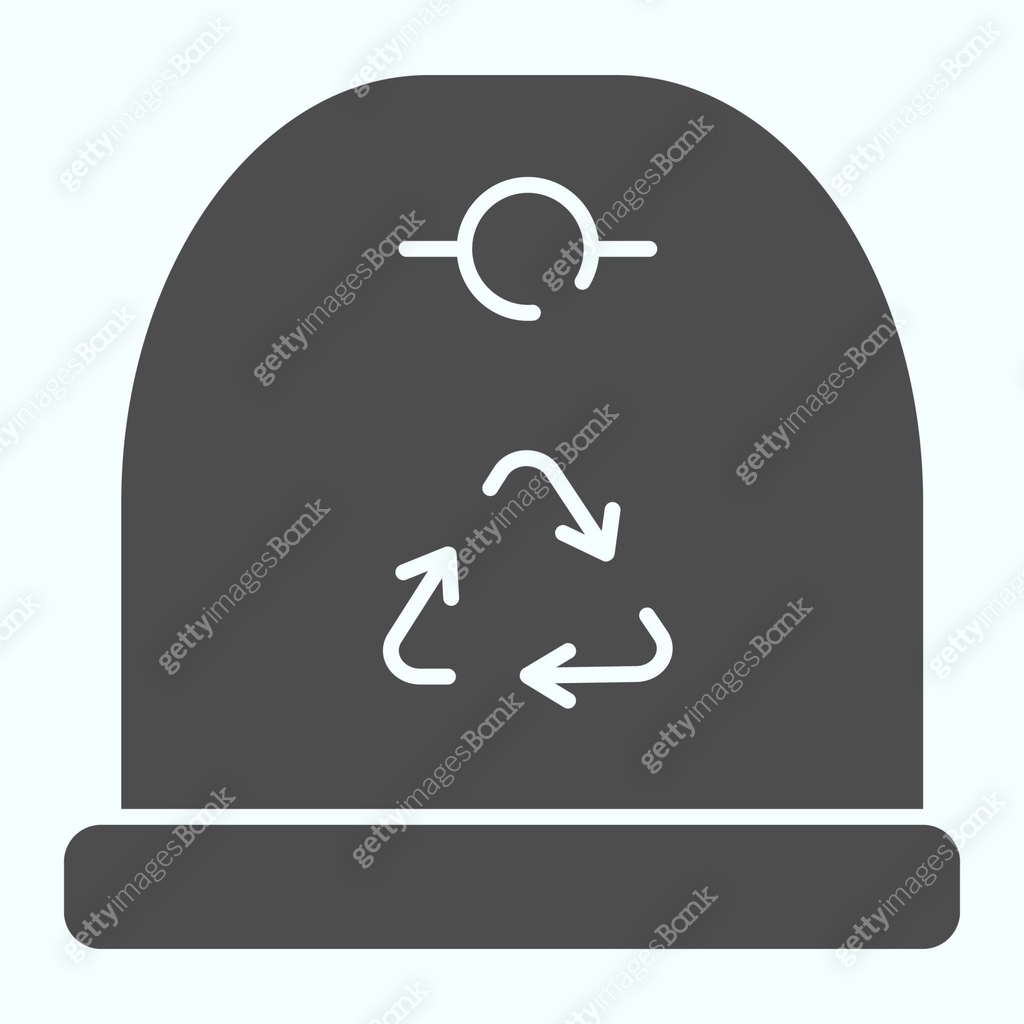 Recycle container solid icon. Recycle garbage vector illustration ...