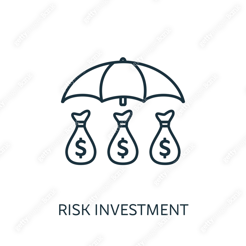 Bank Risk Management Icon Risk Investment outline icon. Thin line concept element from risk ...