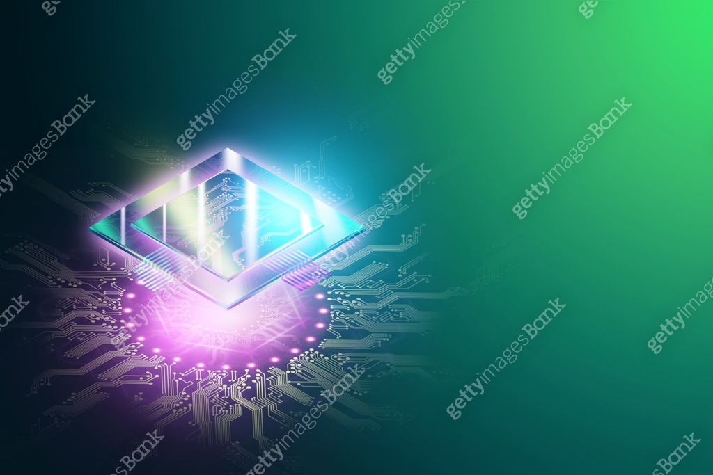 CPU, GPU processor, new technologies fast information processing ...