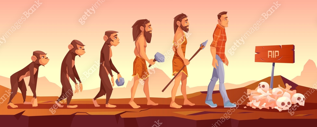 Time Evolution Vector extinction of human species, evolution time line 이미지 (1208844712) 일러스트 ...