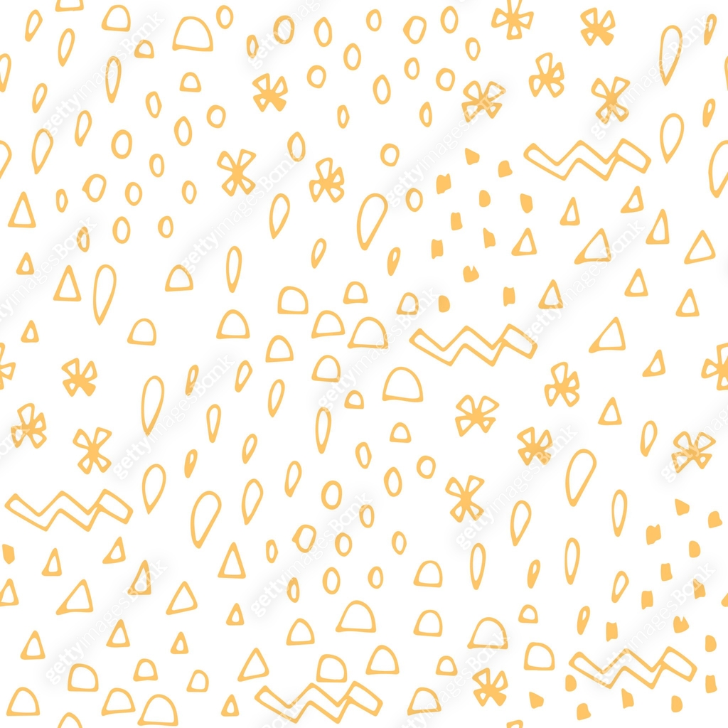 Hand drawn abstract seamless pattern with different shapes: triangle ...