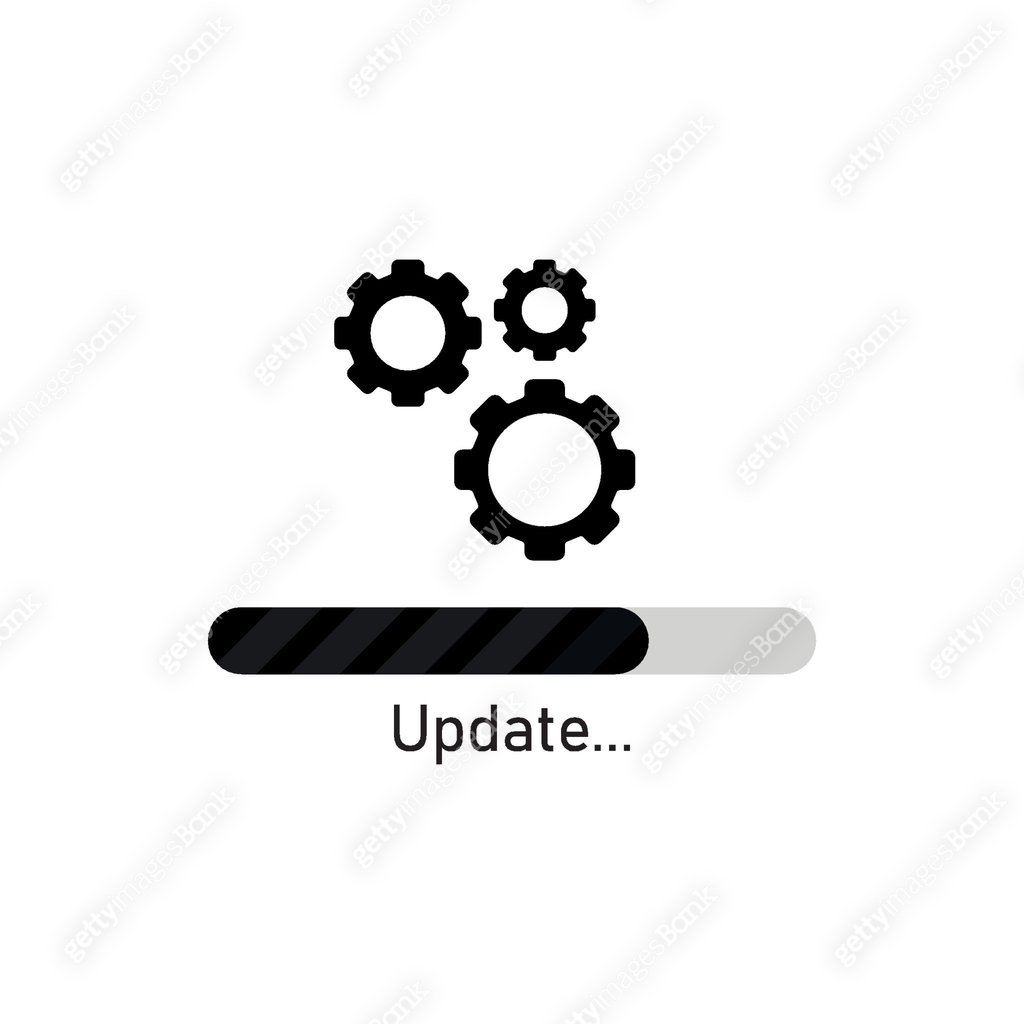 Loading process. Update system icon. Upgrade application progress icon ...