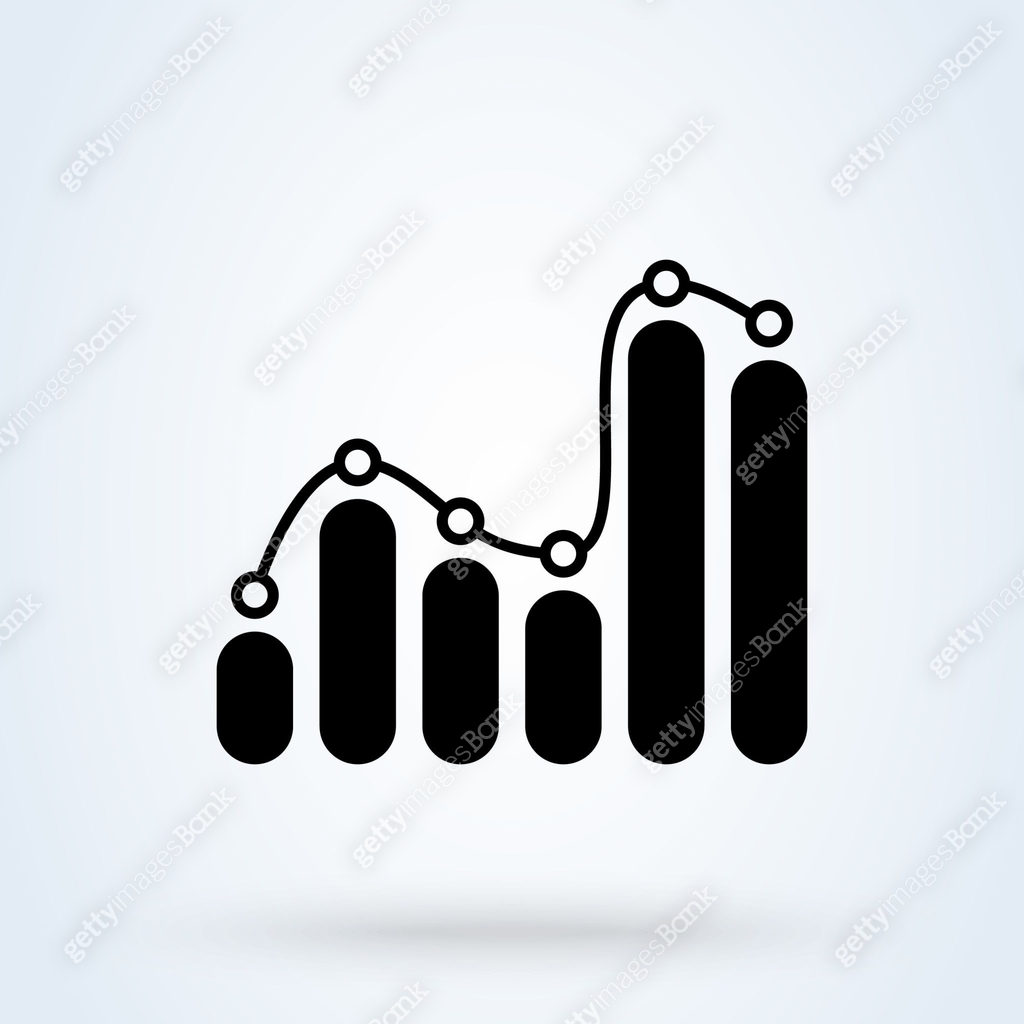 Statistics vector icon. Chart, Graph icon. Infographic chart symbol ...