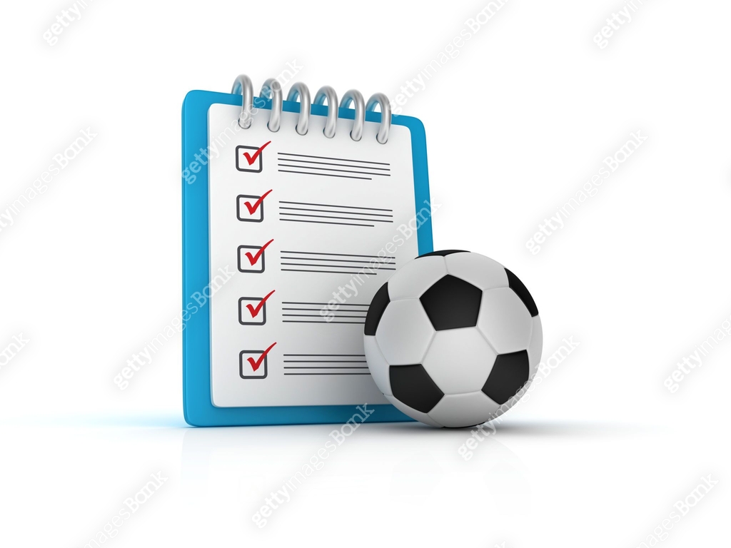 Item Ball Note Spiral Note Pad with Check List and Soccer Ball - 3D Rendering 이미지 ...