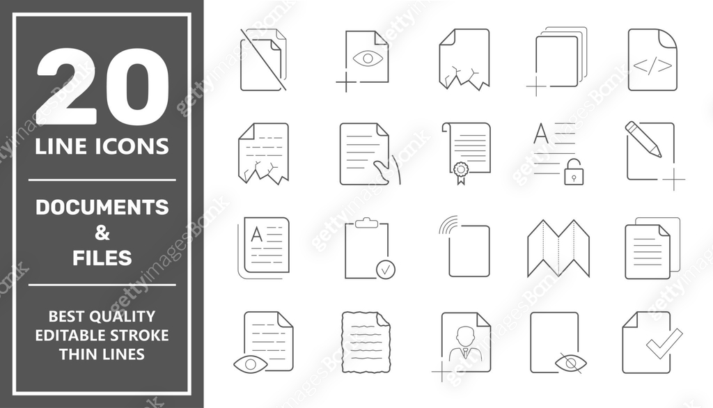 Set of Document Icons. Contains such Icons as Batch Processing, Legal ...