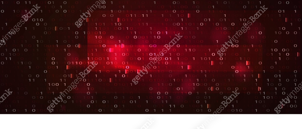 Abstract Red Background with Binary Code. Malware, or Hack Attack ...