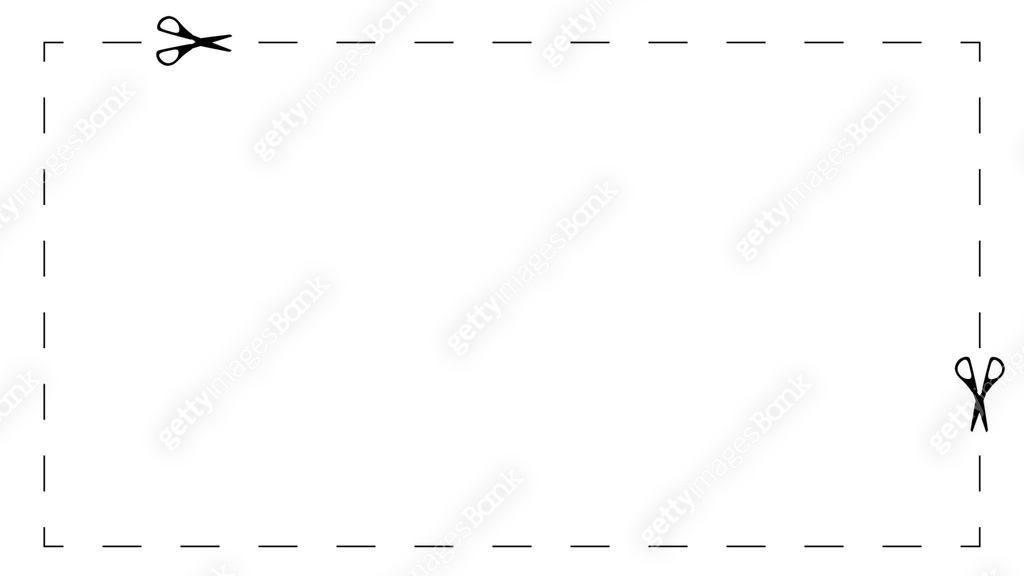 Coupon dotted cut line. Snip frame with a cutline border 이미지 ...