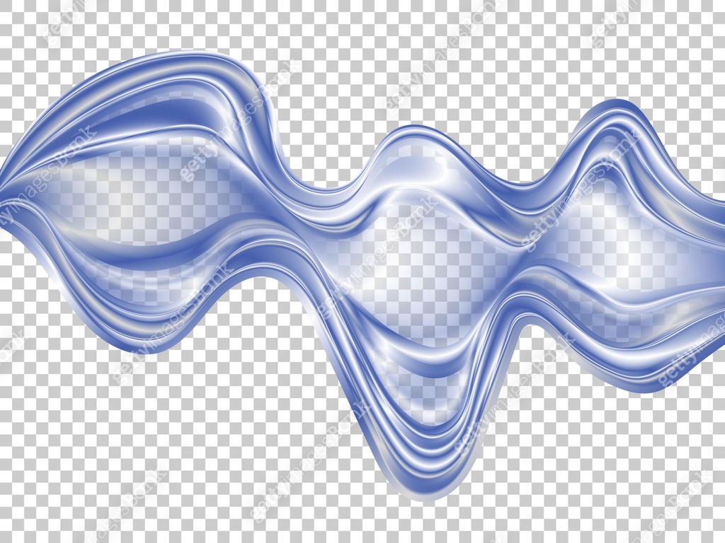 Abstract Water Design Element Blue waves on a transparent background, abstract water element design ...