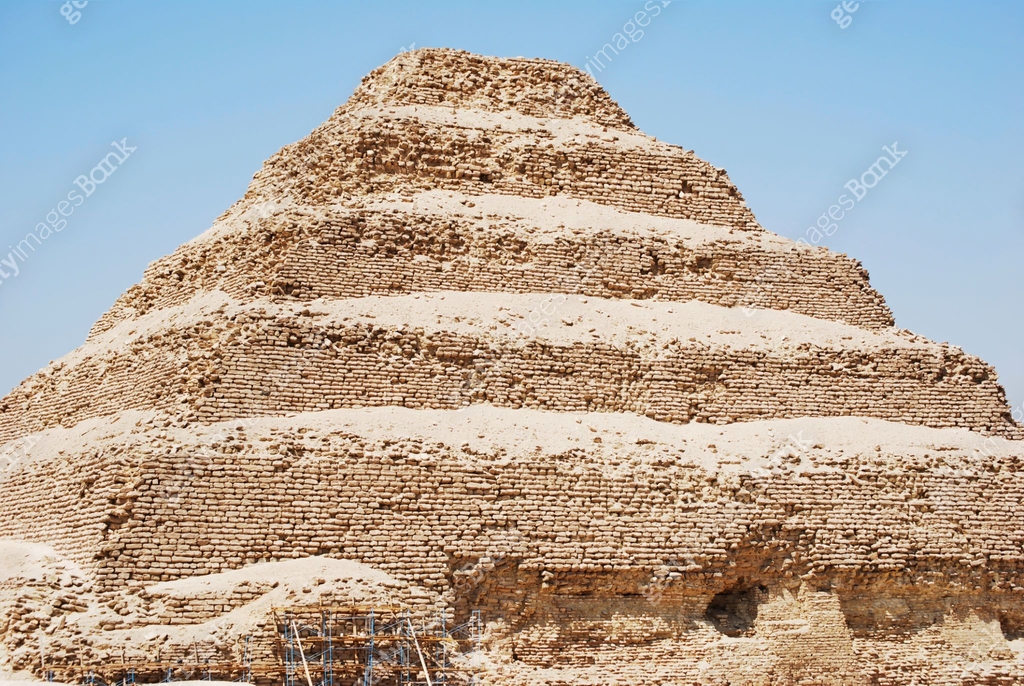The ancient pyramid of Sakkara. Also known as: step pyramid, the first ...