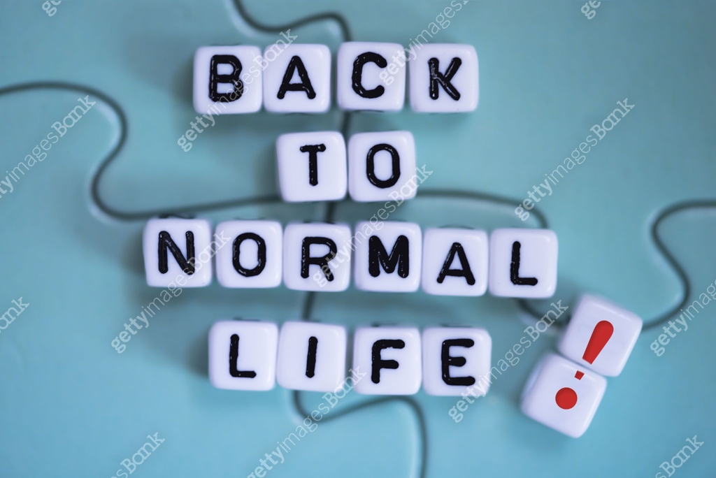 Back to normal life concept or return to old habits and routine 이미지 ...