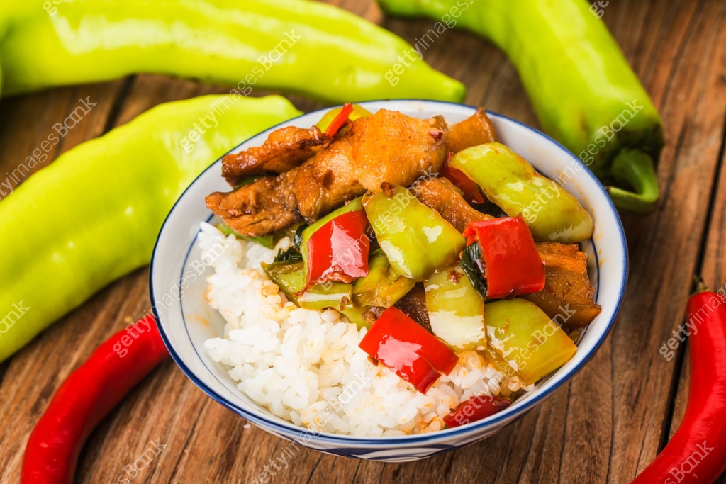 Twice-cooked porkStir fried pork with rice 이미지 (1197119397) - 게티이미지뱅크