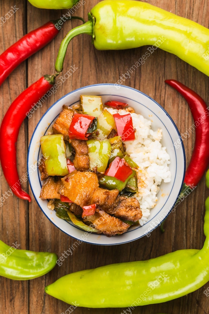 Twice-cooked porkStir fried pork with rice 이미지 (1197119462) - 게티이미지뱅크