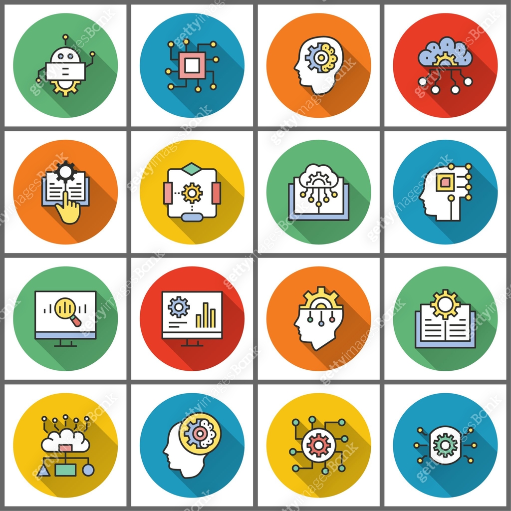 Machine Learning Methods Icons Machine learning icons for graphic and web design. 이미지 (1216519940 ...