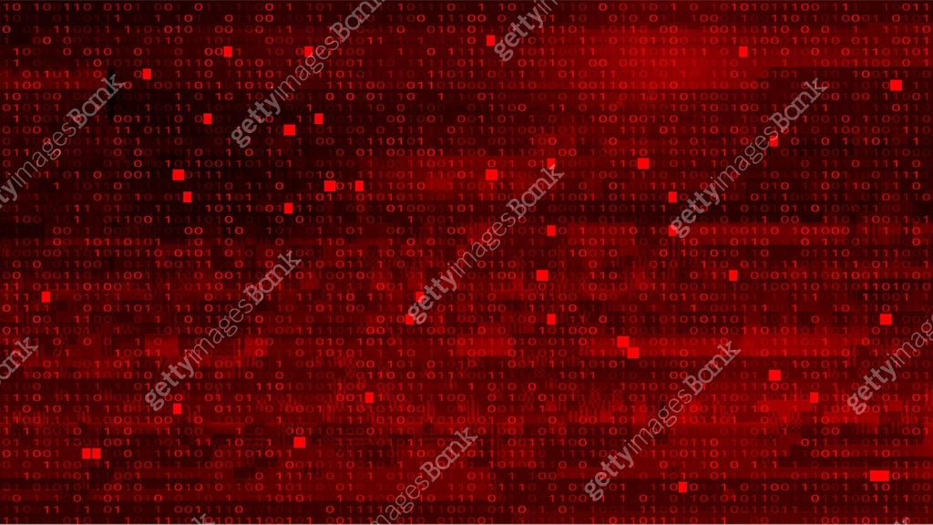 Abstract Red Background with Binary Code. Malware, or Hack Attack 이미지 ...