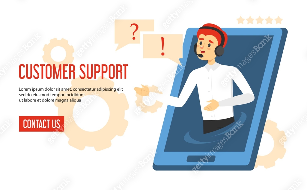 Customer service web banner design 이미지 (1217967898) 일러스트, 무료 일러스트 - 게티이미지뱅크