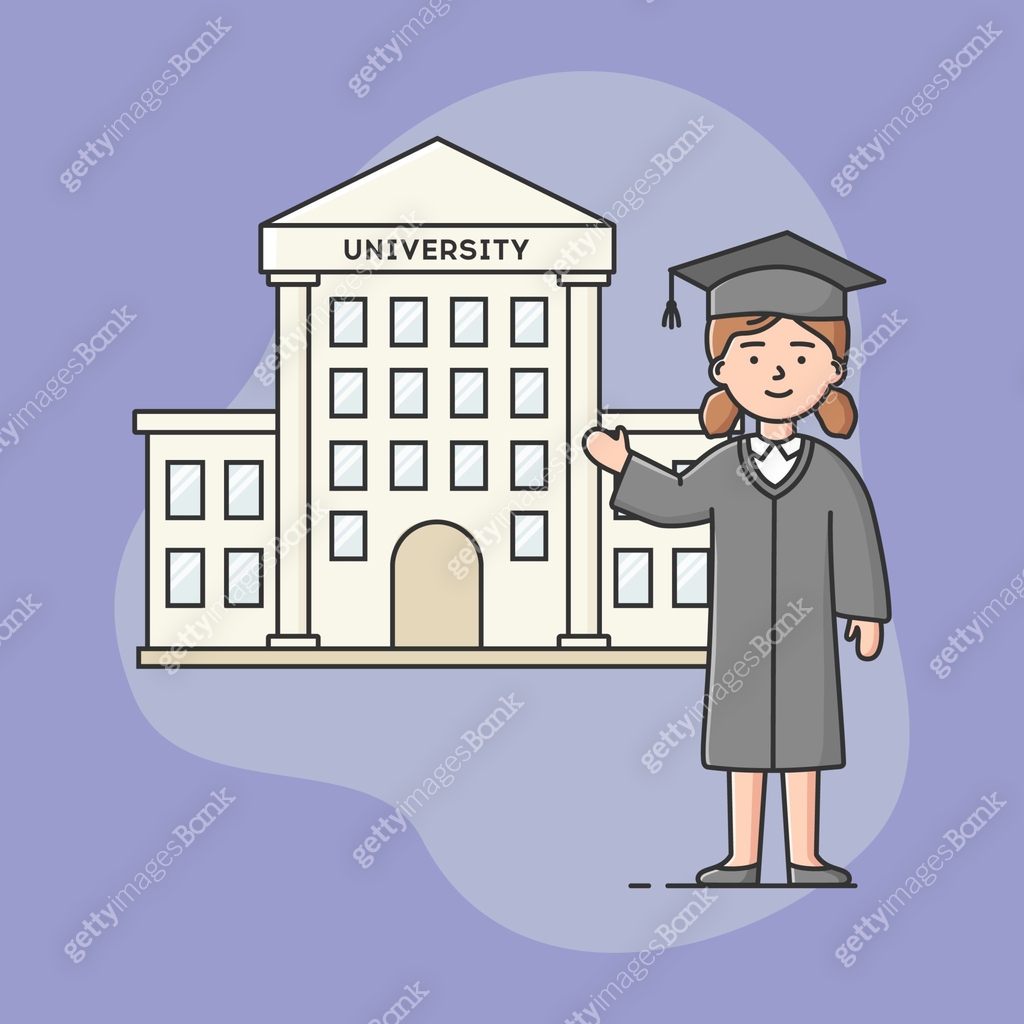 End Of University Courses And Graduation Concept. Student Celebrate ...