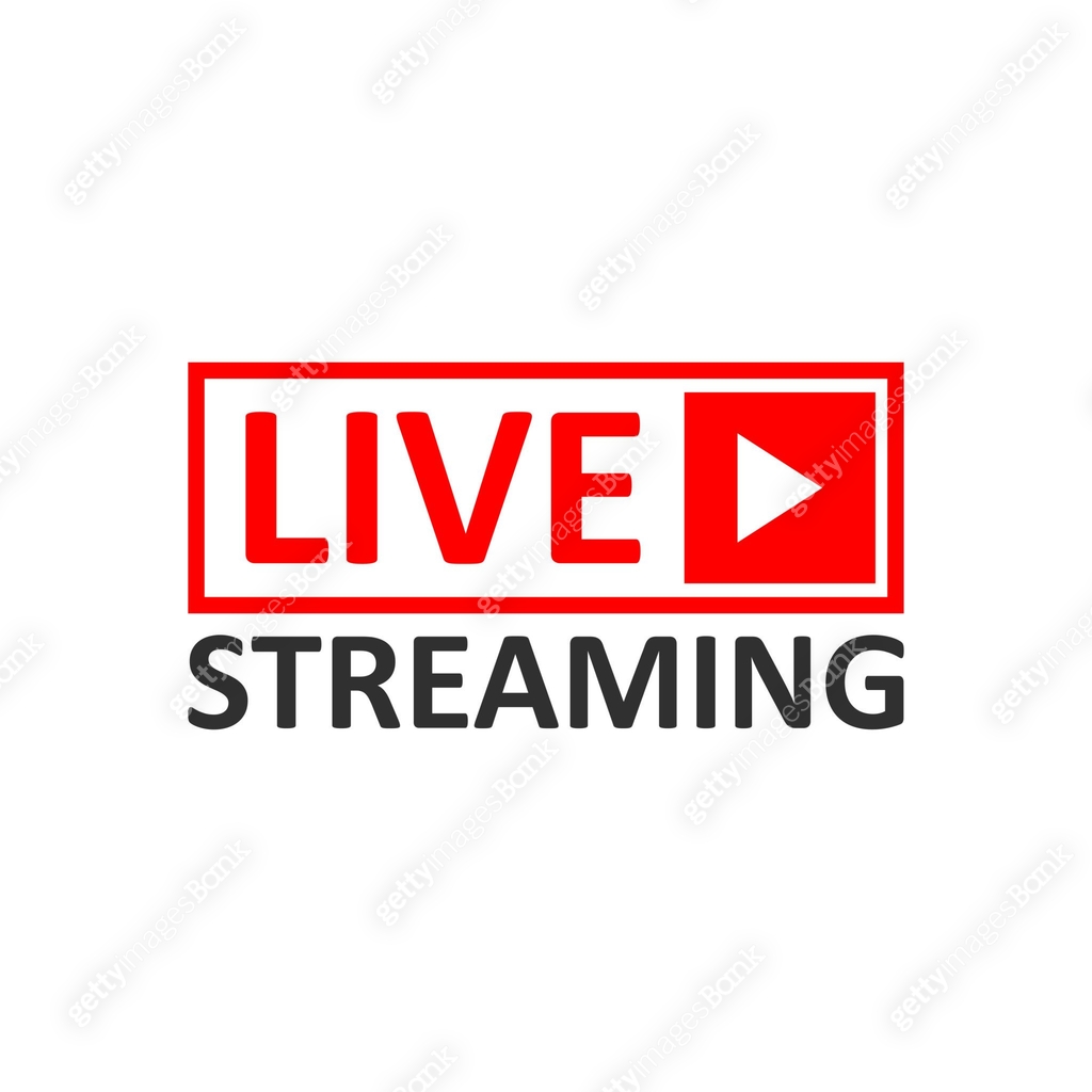Live Stream sign. Red symbol, button of live streaming, broadcasting ...
