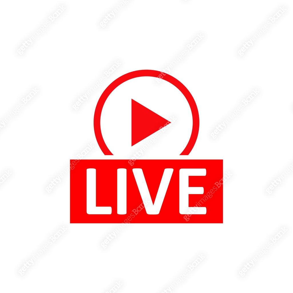 Live Stream sign. Red symbol, button of live streaming, broadcasting ...