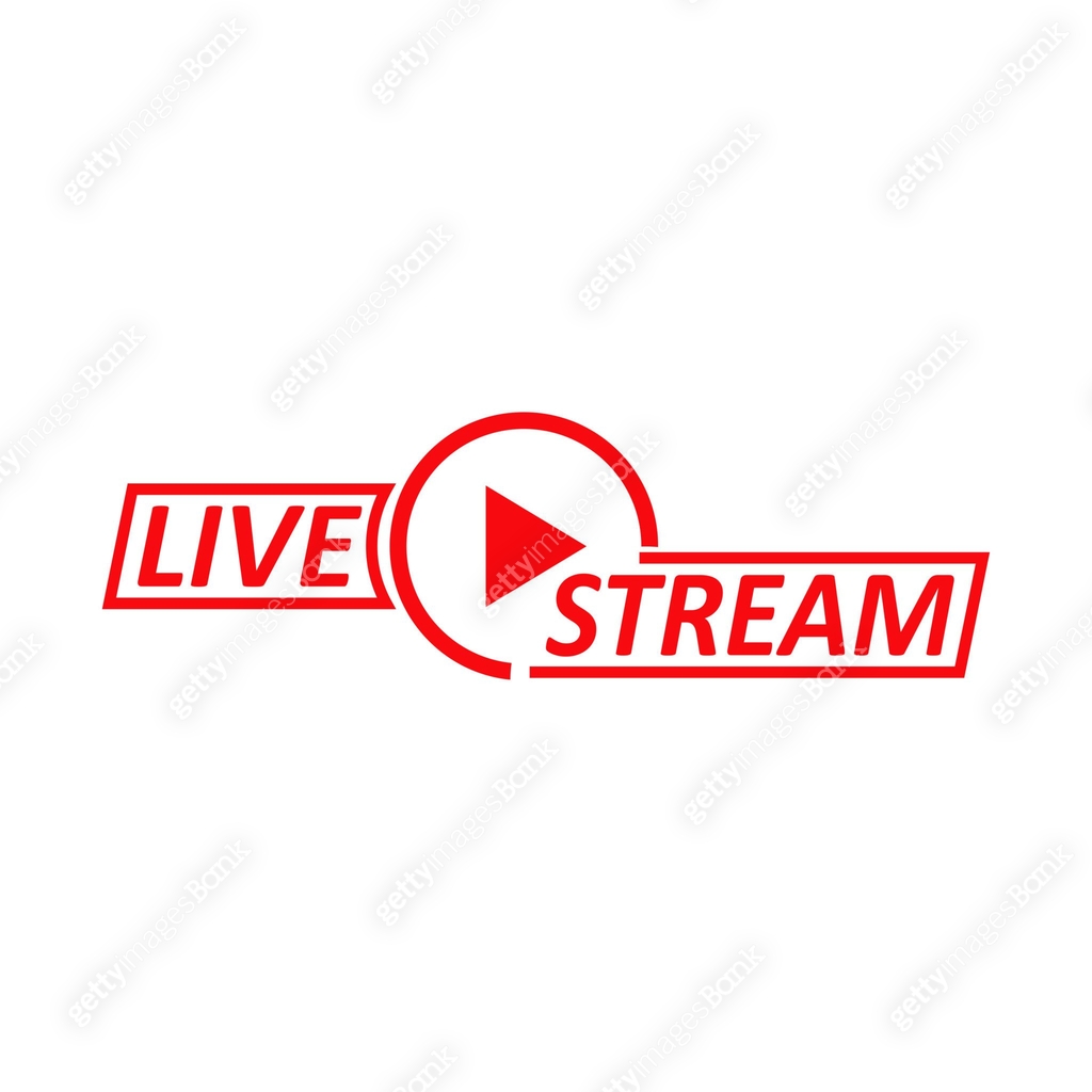 Live Stream sign. Red symbol, button of live streaming, broadcasting ...