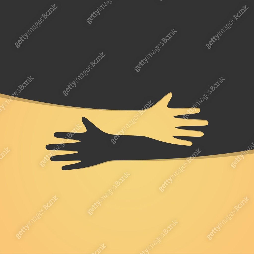 Hugging hands. Arm embrace, relationship hugged hands 이미지 (1234427690 ...