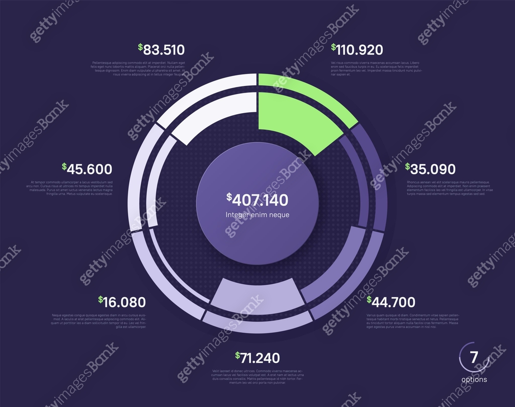 Vector circle chart design, modern template for creating infographics ...
