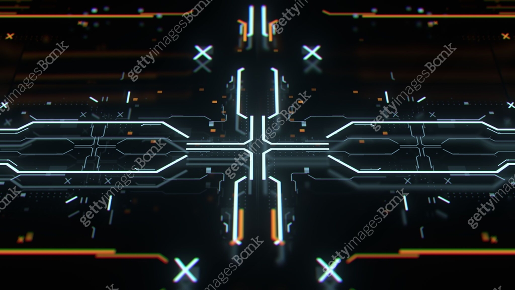 3d render abstract complex technology background with a lot of graphic ...