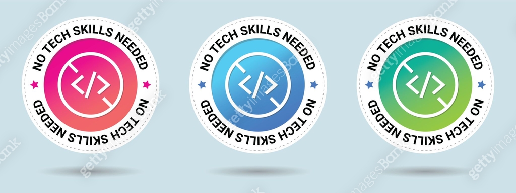 Skill Required Vector No Tech Skill Needed stamp vector illustration. Vector certificate icon ...