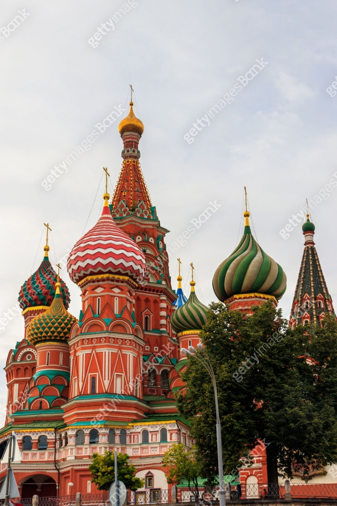 St. Basil's Cathedral on Red Square in Moscow, Russia 이미지 (1215777212 ...