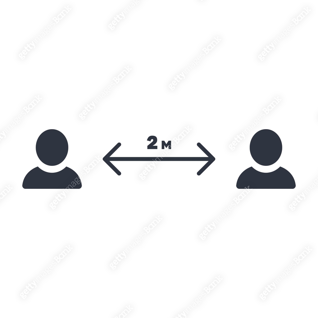 Distance Protection Symbol social distance icon. Coronovirus epidemic protective equipment ...