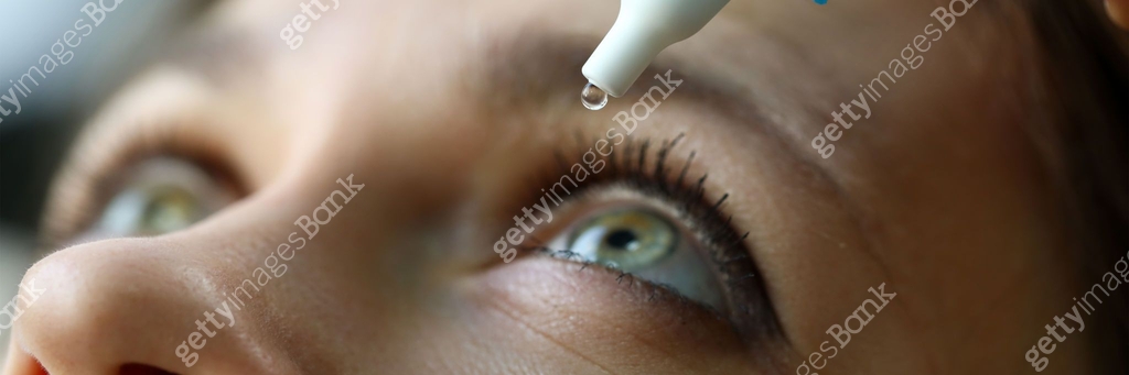 Solve Eye Problem Female putting liquid drops in her eye solving vision problem 이미지 ...