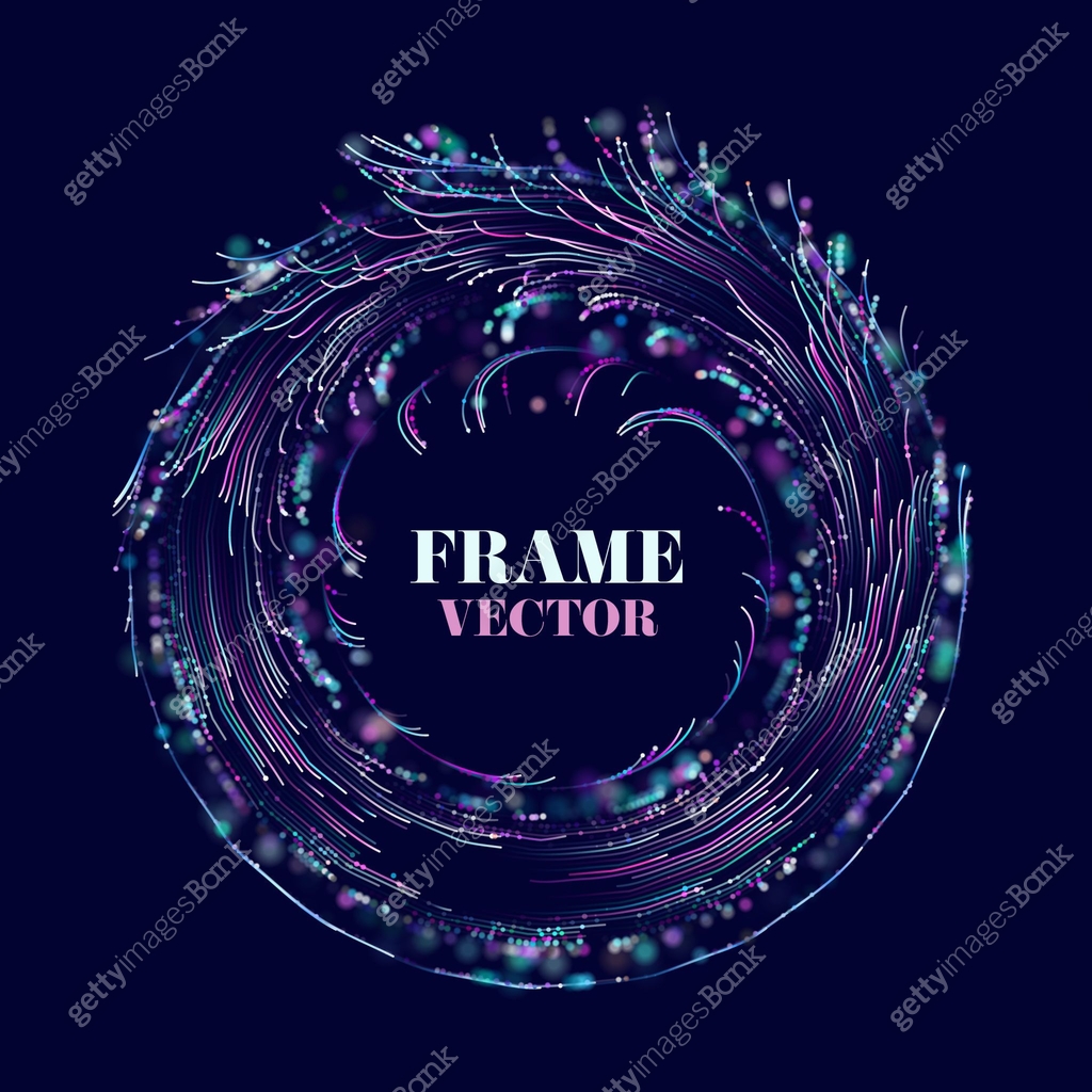 Circle round vortex frame. Abstract floral vector swirl frame. ์ด๋ฏธ์ง ...
