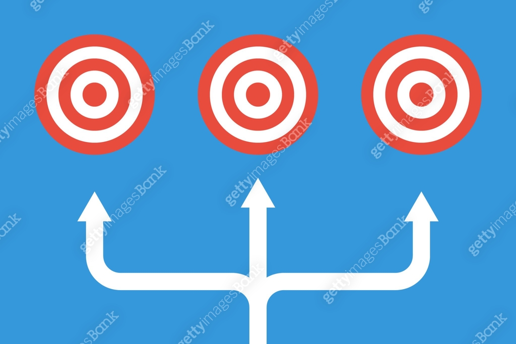 Three Space Target three different target same time, vector business concept 이미지 ...