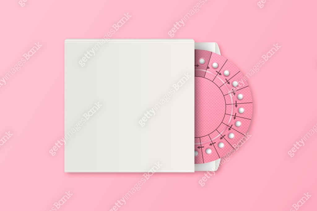 Vector Banner with Realistic Packaging of Birth Control Pills in ...