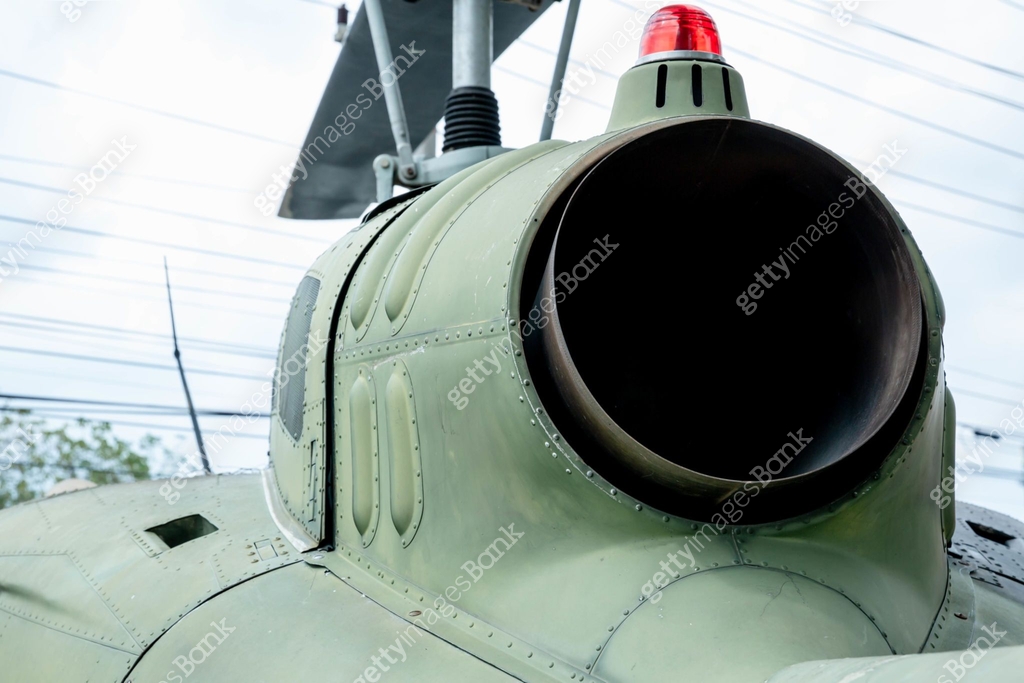 Jet intake on large rotary aircraft. helicopter jet engine turbine ...