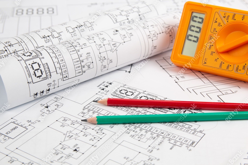 Multimeter Quote Paper digital multimeter and pencils on paper electrical engineering drawings ...