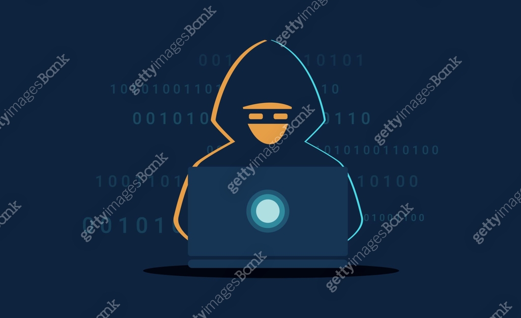 Hackers and cyber criminals phishing stealing private personal data ...