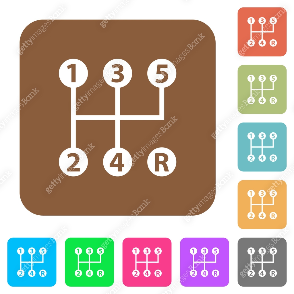 Shift Square five speed manual gear shift rounded square flat icons 이미지 (1264433148 ...