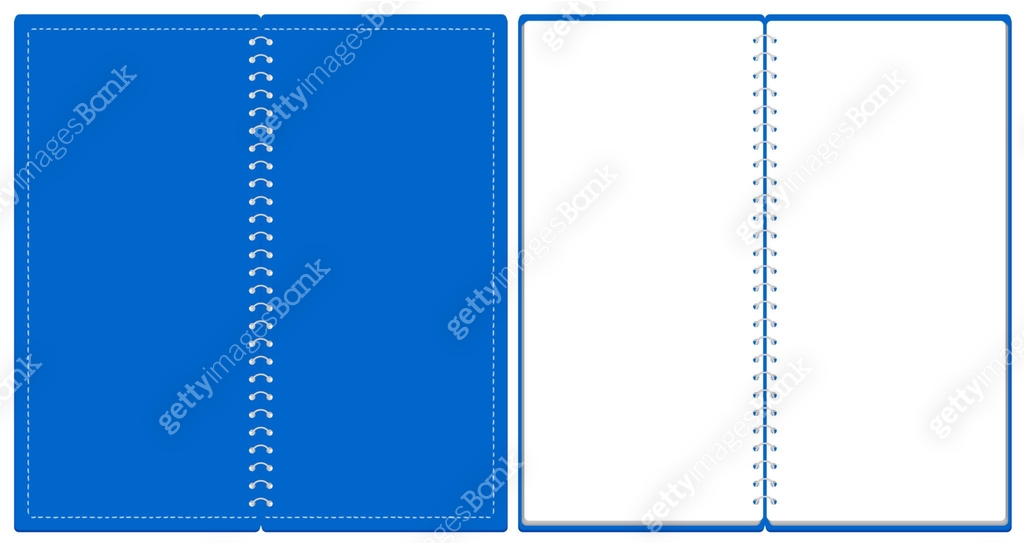 Sketchbook Ring Notes Cover and Page Set Illustration Vector 이미지 ...