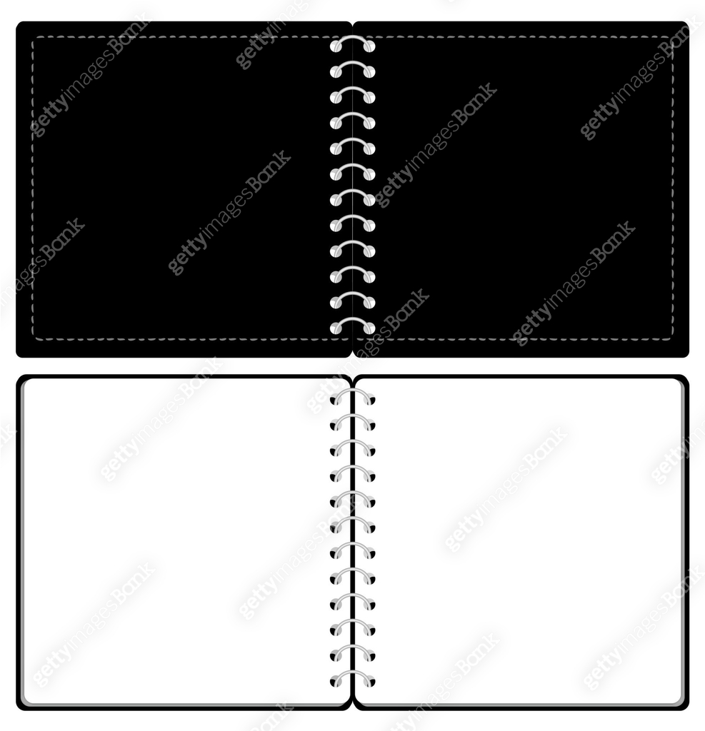 Ring Notes Design Sketchbook Ring Notes Cover and Page Set Illustration Vectors 이미지 ...