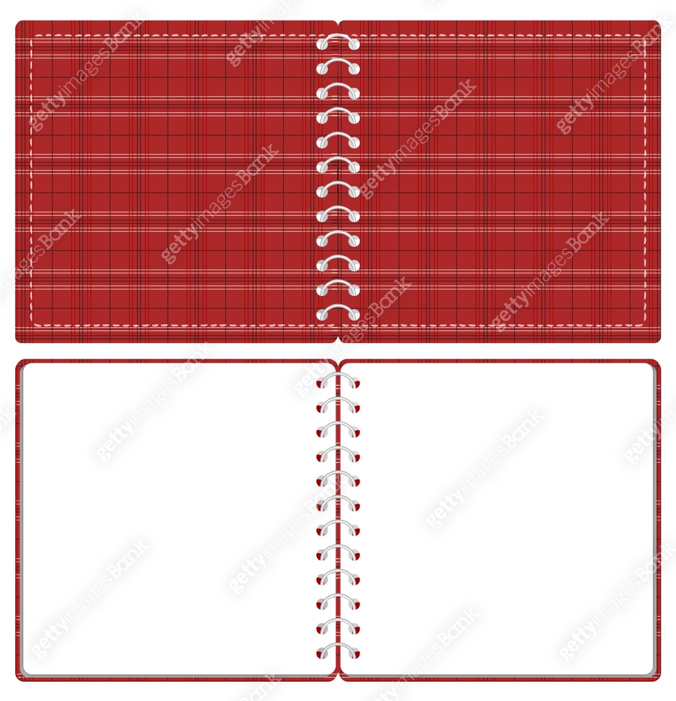 Ring Notes Design Sketchbook Ring Notes Cover and Page Set Illustration Vectors 이미지 ...