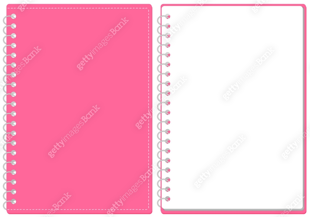 Sketchbook Ring Notes Cover and Page Set Illustration Vector 이미지 ...