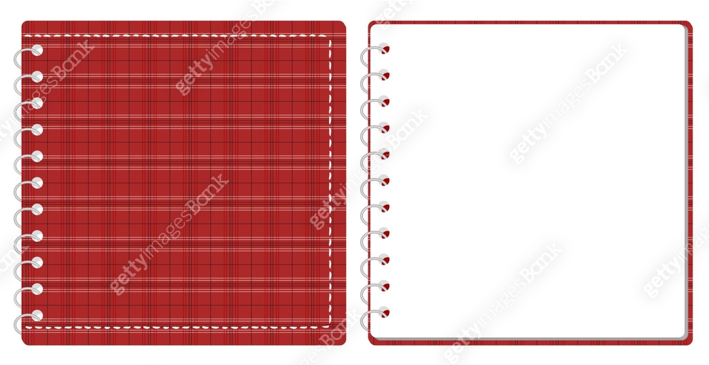 Sketchbook Ring Notes Cover and Page Set Illustration Vectors 이미지 ...