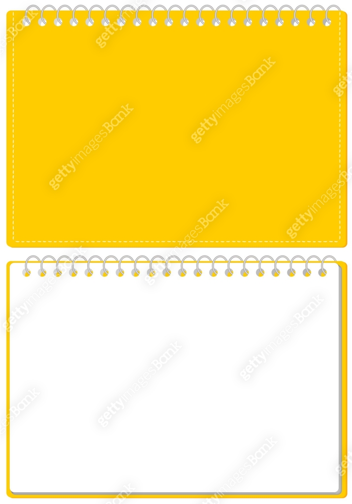 Sketchbook Ring Notes Cover and Page Set Illustration Vector 이미지 ...