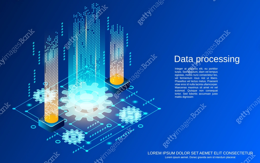 Data processing vector concept 이미지 (1272703978) 일러스트, 무료 일러스트 - 게티이미지뱅크