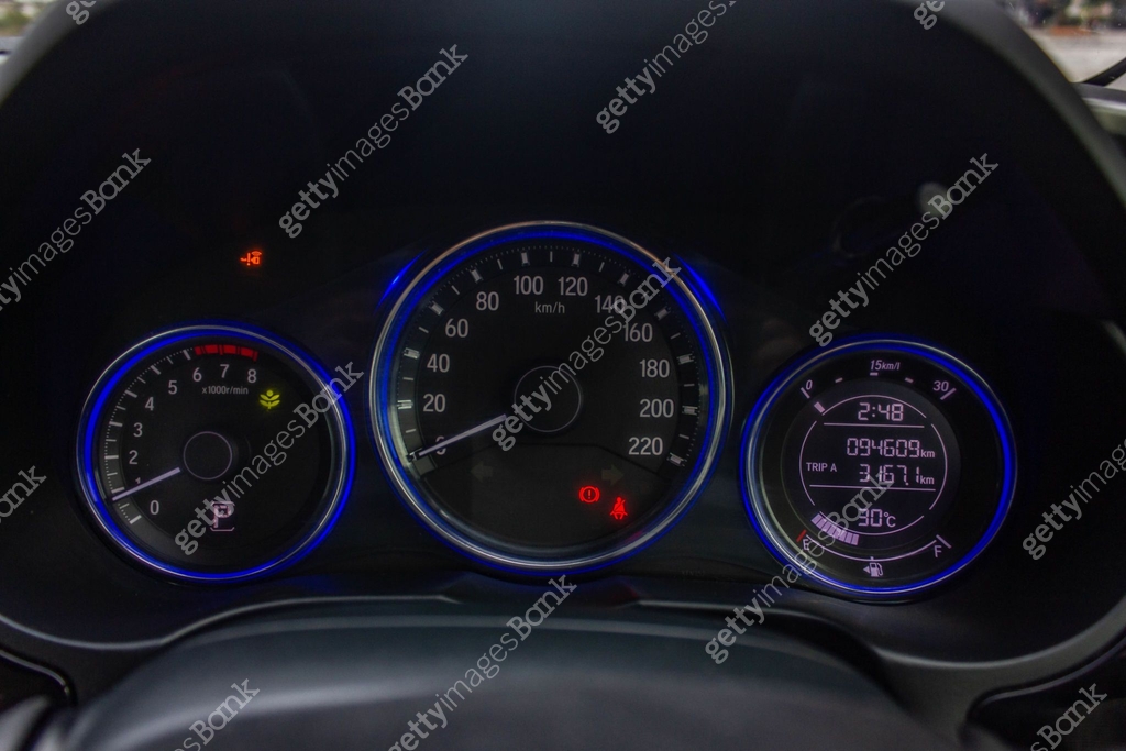 car instrument panel, car speed motor of night, car dashboard modern ...