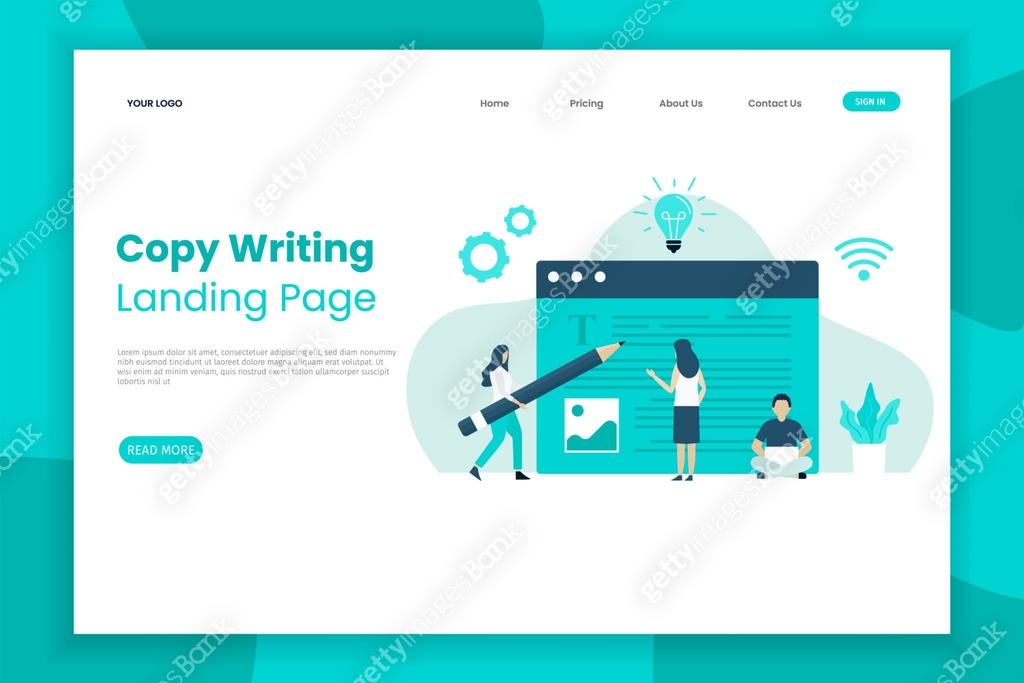 Creative Copy Image Creative copy writing landing page 이미지 (1283052302) 일러스트, 무료 일러스트 - 게티이미지뱅크