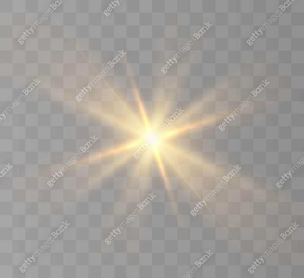 A bright flash of light flickering on a transparent background, for ...